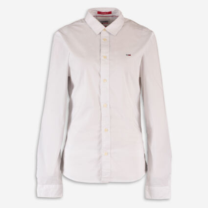 White Long Sleeve Shirt - Image 1 - please select to enlarge image