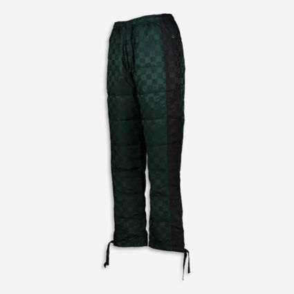 Black & Green Quilted Checkerboard Trousers  - Image 1 - please select to enlarge image