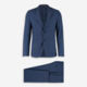 Blue Two Piece Woollen Suit - Image 1 - please select to enlarge image