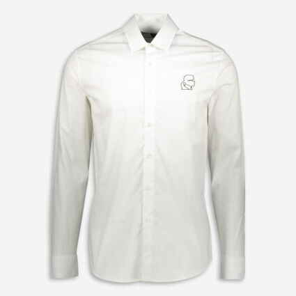 White Branded Shirt - Image 1 - please select to enlarge image