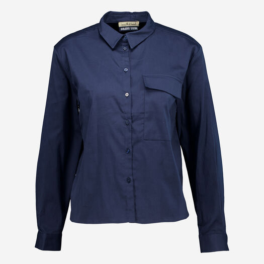 Dunkelblaue Hemdbluse - Bild 1 - bitte auswählen, um das Bild zu vergrößern