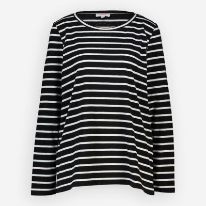Black & White Striped T Shirt - Image 1 - please select to enlarge image