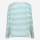 White & Teal Striped Top - Image 2 - please select to enlarge image