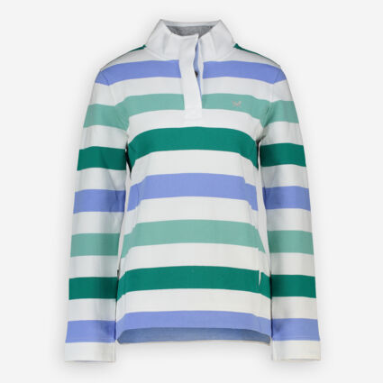 White Striped Sweatshirt - Image 1 - please select to enlarge image