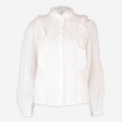 White Lace Blouse    - Image 1 - please select to enlarge image
