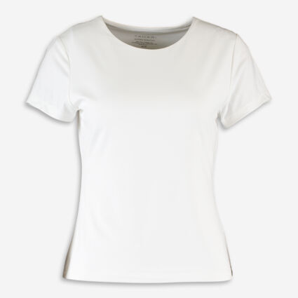 White Stretch T Shirt - Image 1 - please select to enlarge image