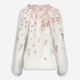 White & Pink Floral Blouse    - Image 2 - please select to enlarge image