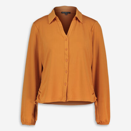 Orange Button Front Long Sleeve Shirt - TK Maxx UK