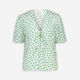 Green Floral Blouse - Image 1 - please select to enlarge image