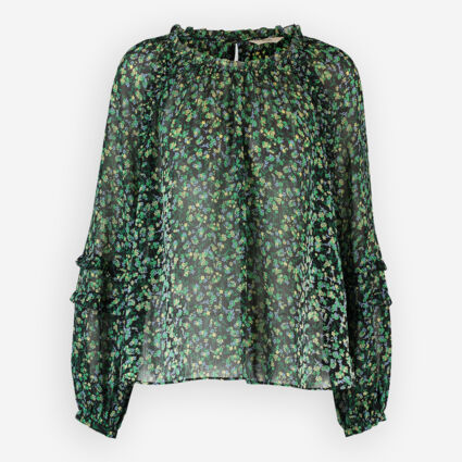 Multicolour Floral Chiffon Blouse - Image 1 - please select to enlarge image