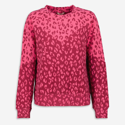 Cranberry Leopard Chevron Sweatshirt  - Image 1 - please select to enlarge image