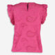 Pink Ruffle Edge Paisley Embroidered Top - Image 2 - please select to enlarge image