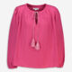 Pink Long Sleeve Blouse - Image 1 - please select to enlarge image