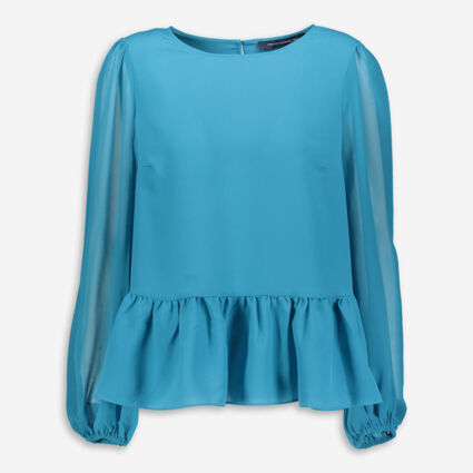 Ocean Blue Blouse - Image 1 - please select to enlarge image
