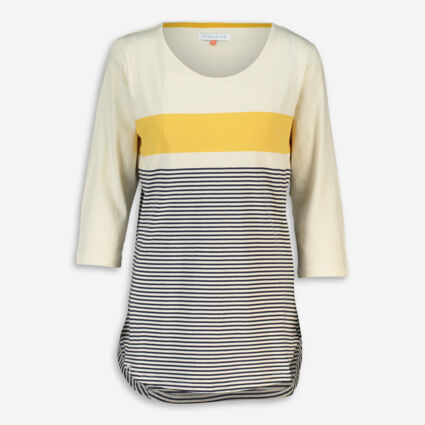 Cream Striped Top - Image 1 - please select to enlarge image