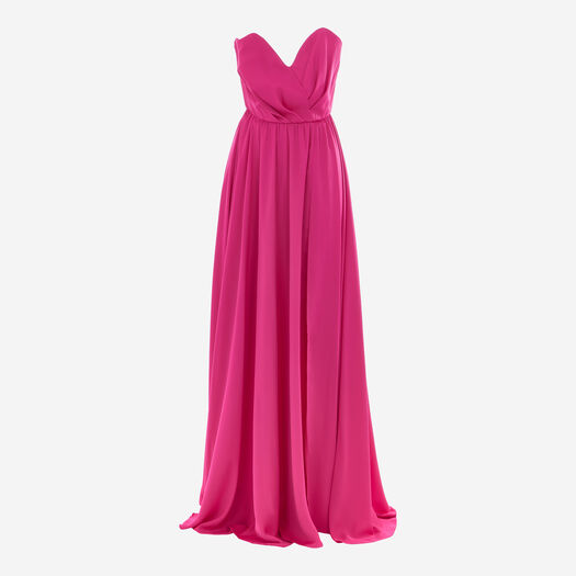 Pink Strapless Split Dress - Image 1 - please select to enlarge image