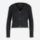 Black Rib Knit Cardigan - Image 1 - please select to enlarge image