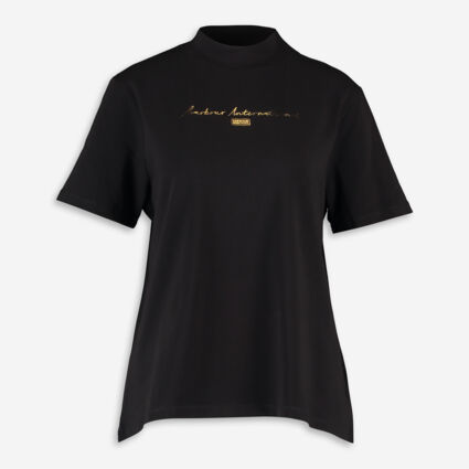 Black Foil Logo T Shirt - Image 1 - please select to enlarge image