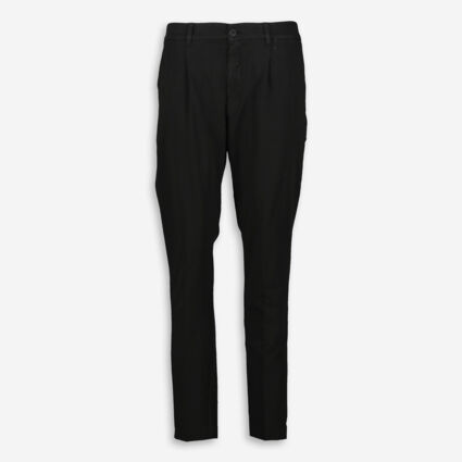 Black Crease Front Chino Trousers - Image 1 - please select to enlarge image