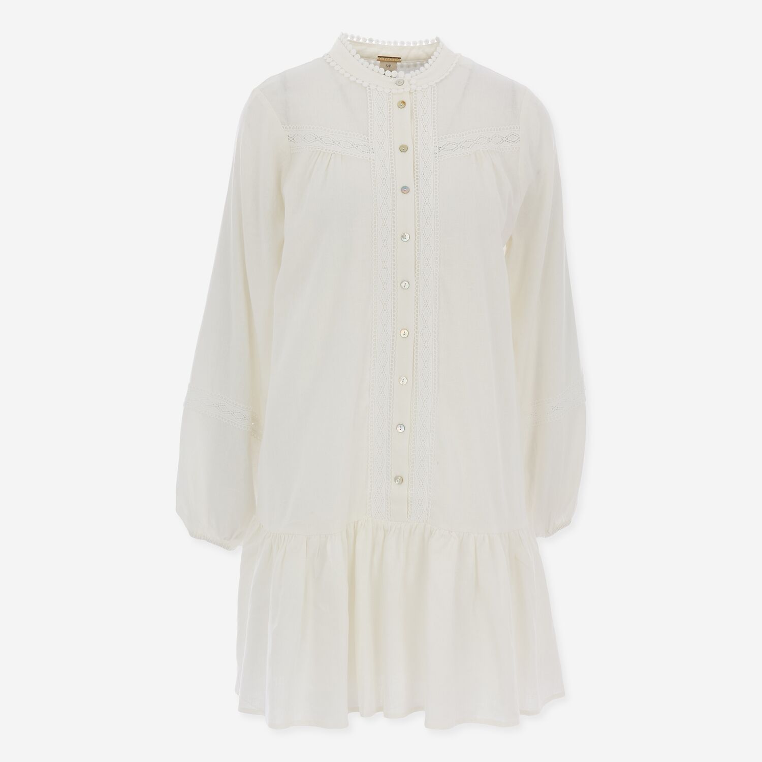 magaschoni white linen dress Nwt Magaschoni Floral Forest Soul Green White 100% Linen Maxi Shirt Dress S/P