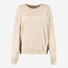 Beige Logo Embroidered Sweatshirt