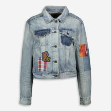 Light Blue Patches Denim Jacket