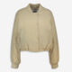 Beige Padded Bomber Jacket - Image 1 - please select to enlarge image