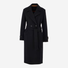 Black Fondement Wool Blend Coat