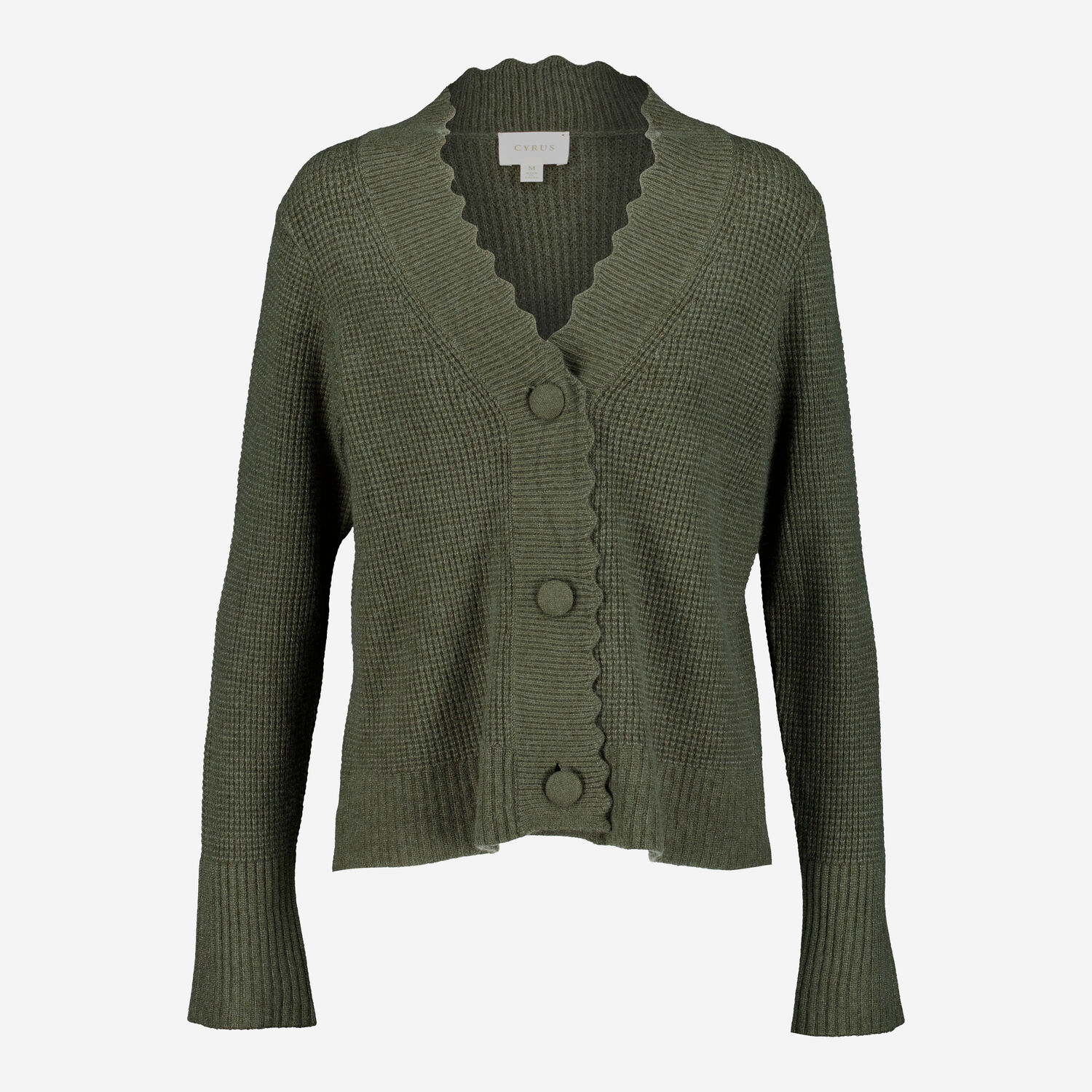 Green Waffle Knit Cardigan TK Maxx UK