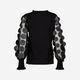 Black Chiffon Petal Long Sleeve Top - Image 2 - please select to enlarge image