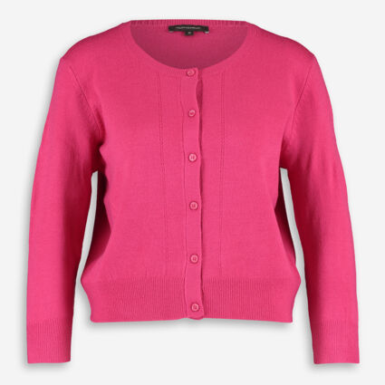 Pink Fuschia Knitted Cardigan - TK Maxx UK