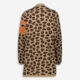 Brown Leopard Print Woollen Cardigan - Image 2 - please select to enlarge image