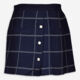 Blue & White Check Knit Mini Skirt - Image 1 - please select to enlarge image