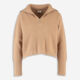 Beige Zip Neck Knitted Jumper - Image 1 - please select to enlarge image