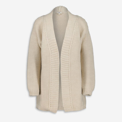 Cream Knitted Cardigan - Image 1 - please select to enlarge image