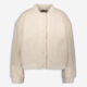 Cream Faux Fur Outer Bomber Jacket  - Image 1 - please select to enlarge image