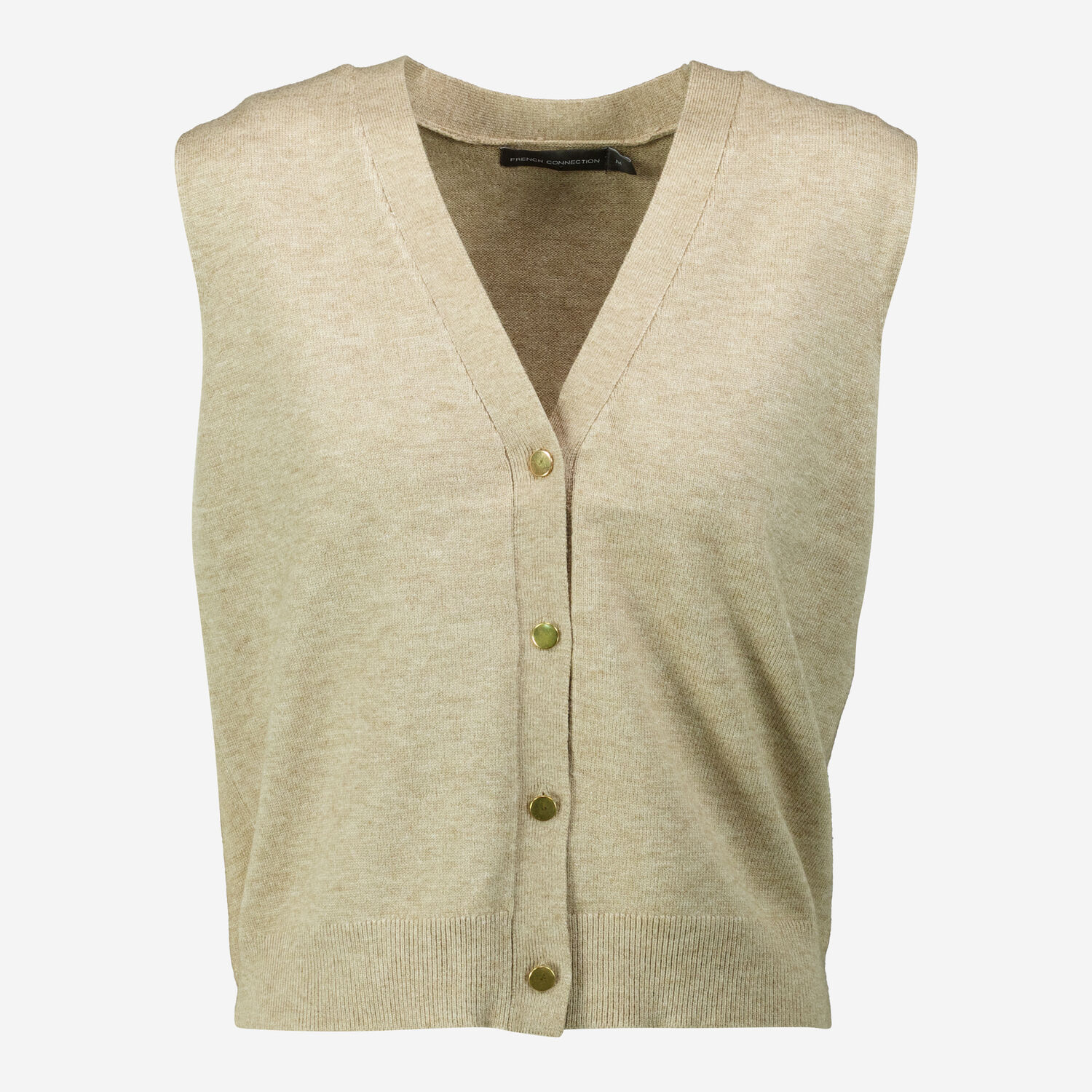Light Camel Melange Sleeveless Cardigan TK Maxx UK