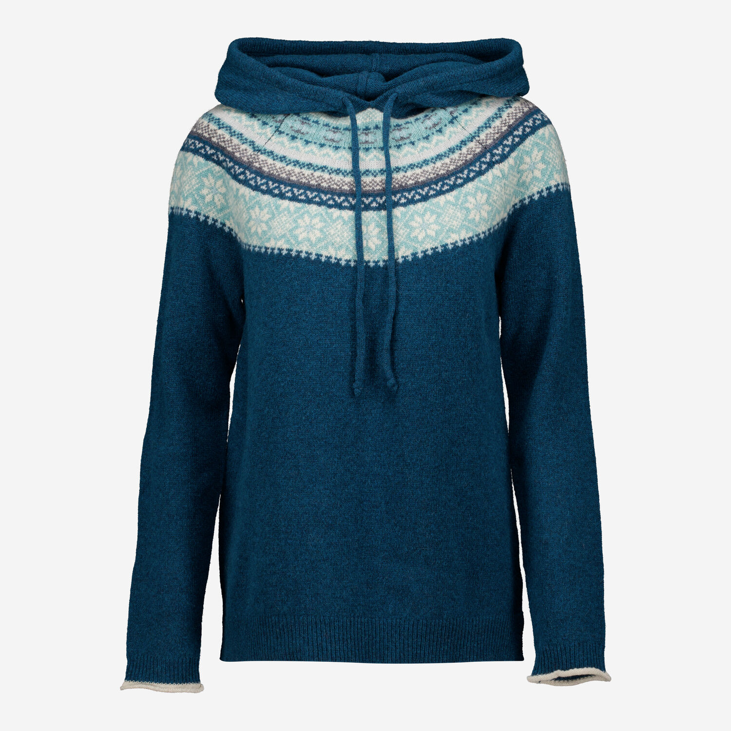 Dark Green Melange Fairisle Hoodie TK Maxx UK
