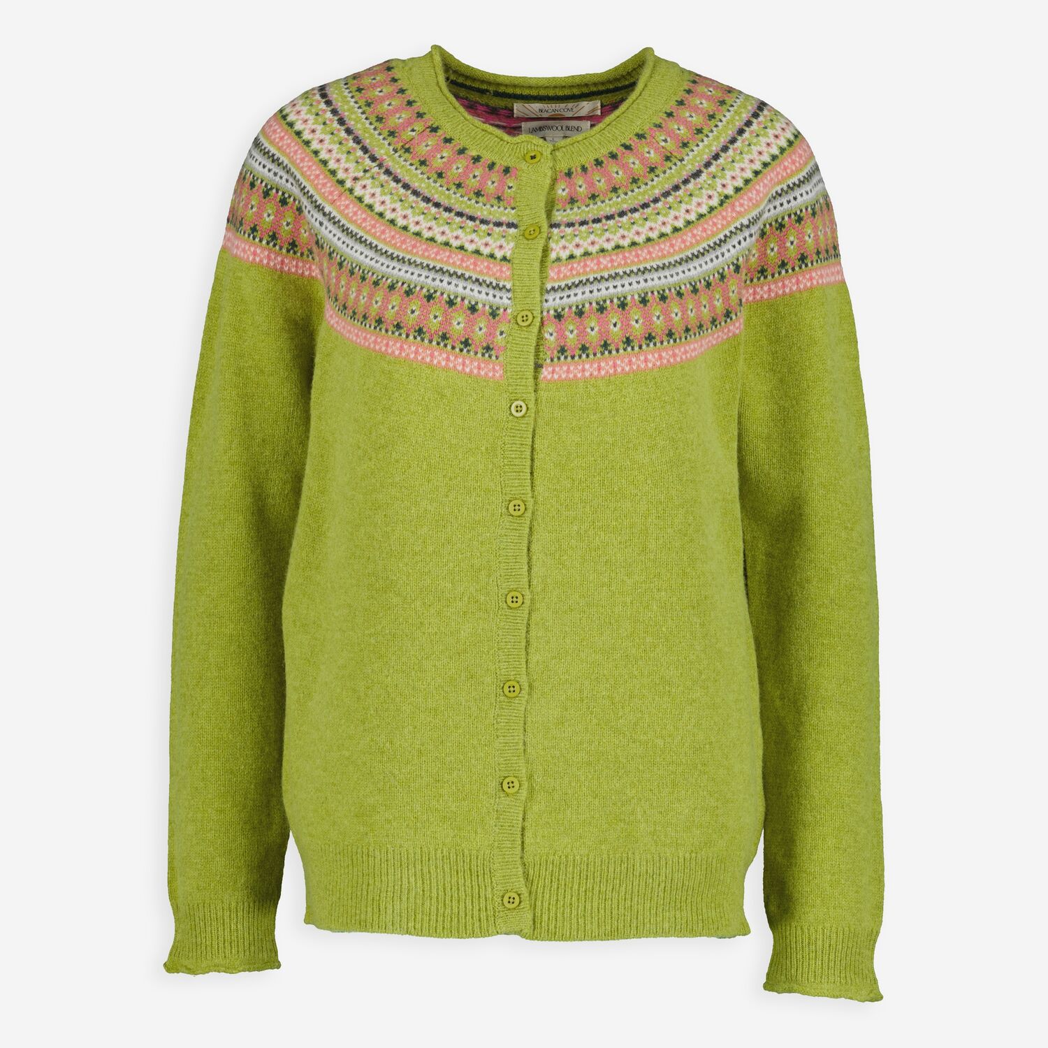 Green Fairisle Knit Cardigan TK Maxx UK - Main Image