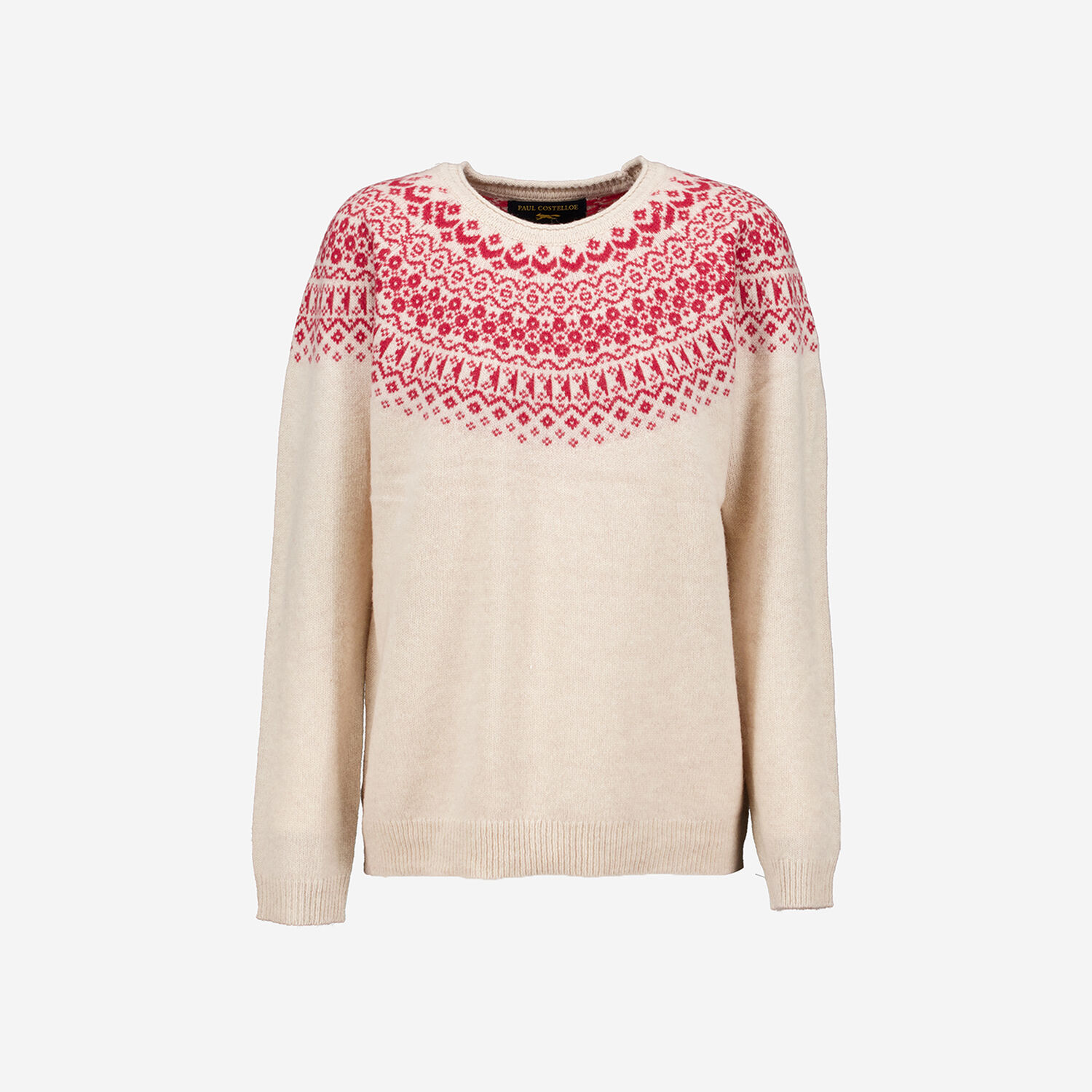 White Red Fairisle Jumper TK Maxx UK - Main Image