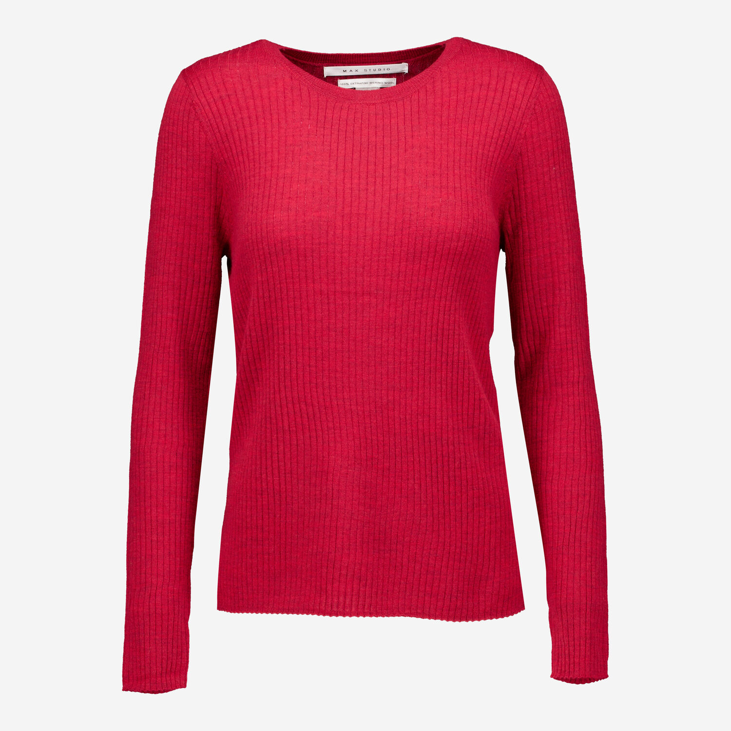 Clothing Max Studio Merino Wool Jumper Red Extra Fine Merino