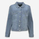 Blue Striped Denim Jacket - Image 1 - please select to enlarge image