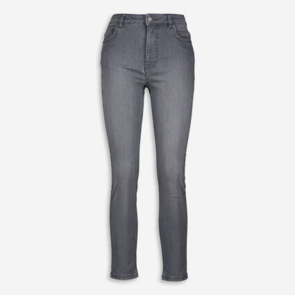 Charcoal Grey Skinny Jeans - Image 1 - please select to enlarge image