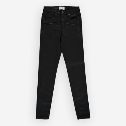 Black Coated Jeans - Image 1 - please select to enlarge image