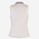 White Sleeveless Polo Top  - Image 2 - please select to enlarge image