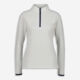White & Navy Zip Neck Top - Image 1 - please select to enlarge image