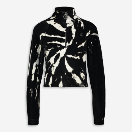Black Tie Dye Velour Jacket - Image 1 - please select to enlarge image