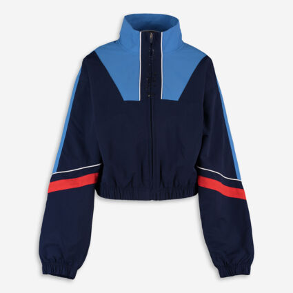 Blue & Navy Branded Sports Jacket - Image 1 - please select to enlarge image