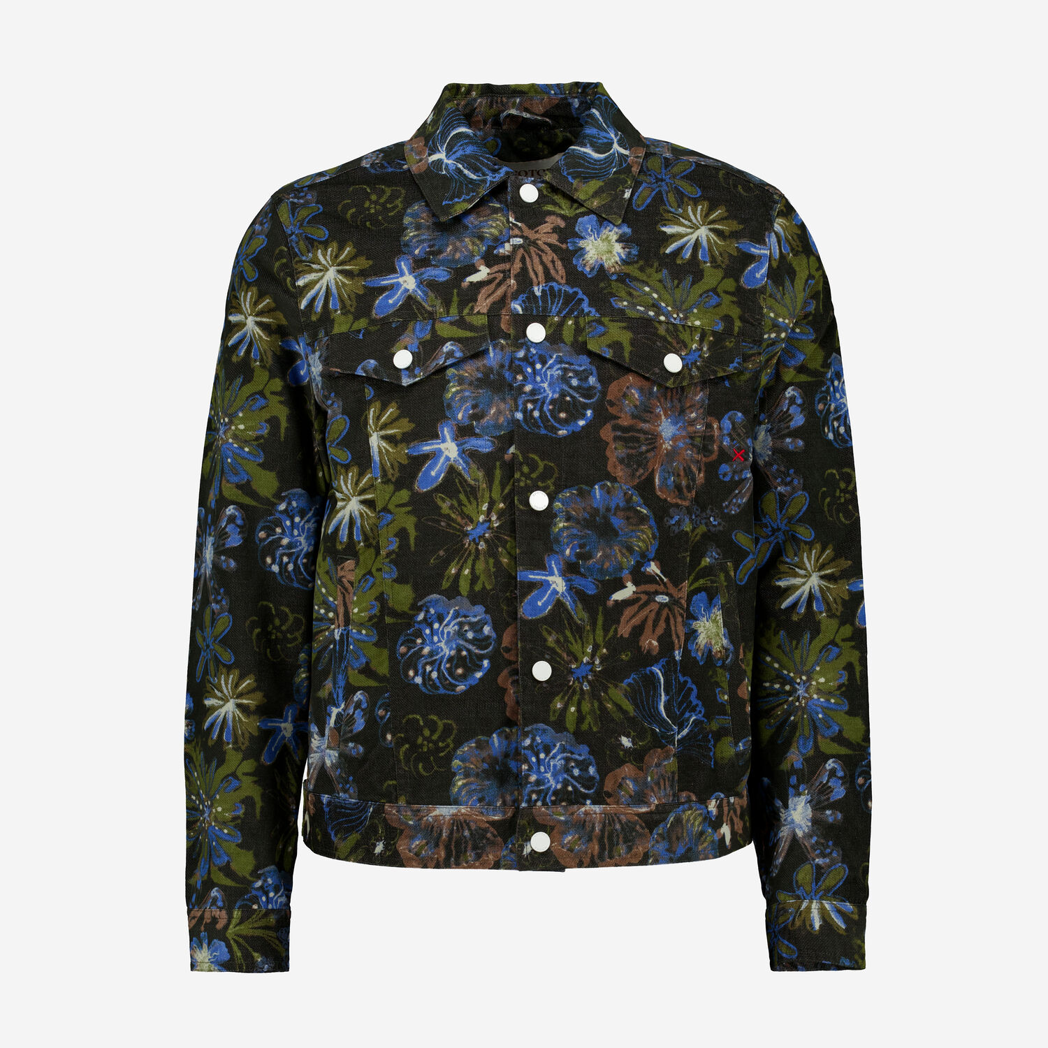 Green Floral Jacquard Trucker Jacket TK Maxx UK - Main Image