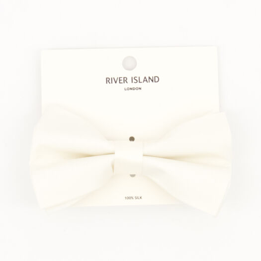 White Silk Bowtie - Image 1 - please select to enlarge image